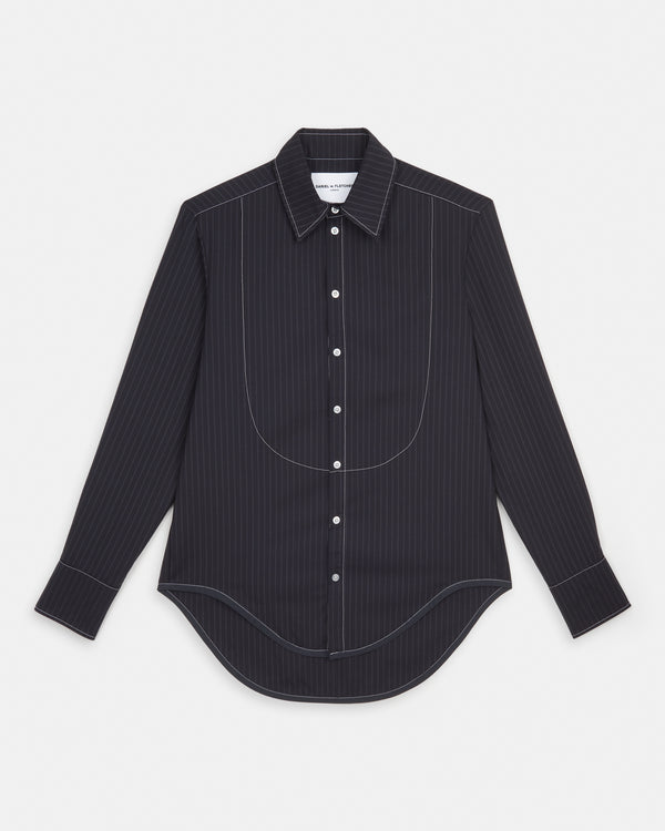 Pinstripe Bib Shirt