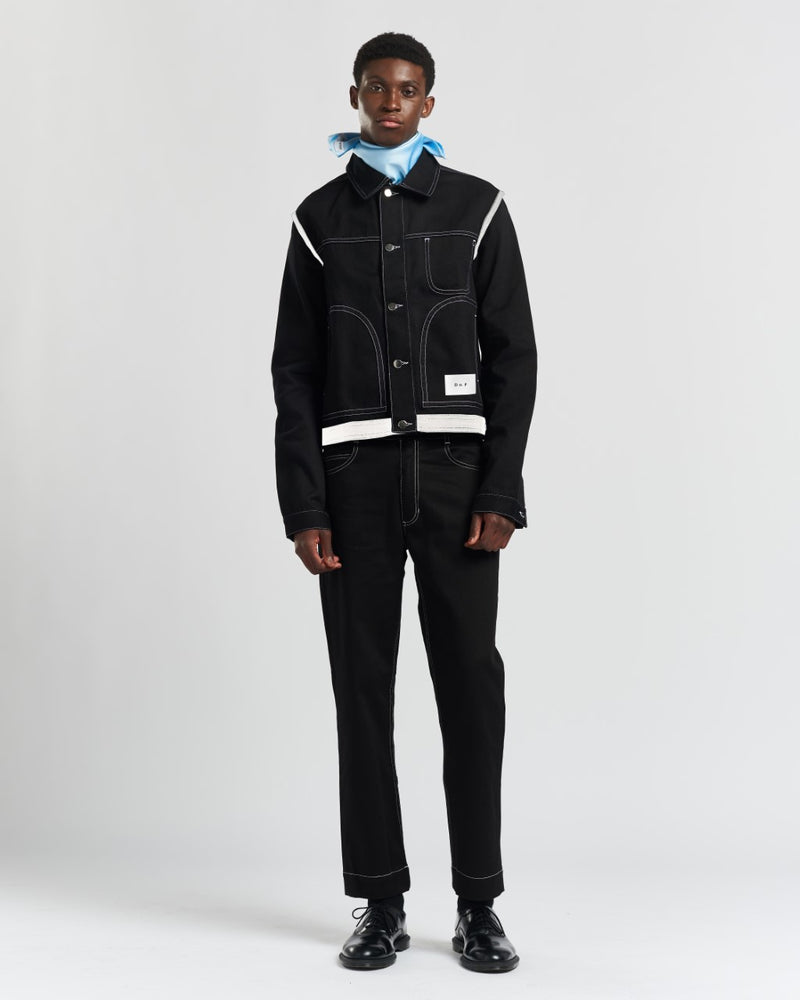 Contrast Binding Denim Jacket